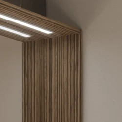 Specchio rettangolare Nest con cornice e illuminazione integrata  - Ideagroup