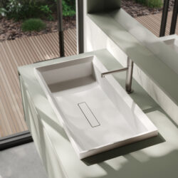 Lavabo Elite da incasso soprapiano in mineralux o mineralsolid  - Ideagroup