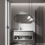 Specchio ovale Asola con cornice in metallo  - Ideagroup