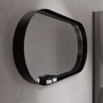 Specchio ovale Asola con cornice in metallo  - Ideagroup