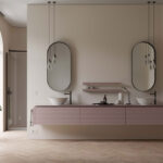 Specchio ovale Asola con cornice in metallo  - Ideagroup