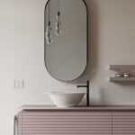 Specchio ovale Asola con cornice in metallo  - Ideagroup