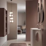 Specchio rotondo Ring in Metallo verniciato e cintura in Ecopelle Nera  - Ideagroup