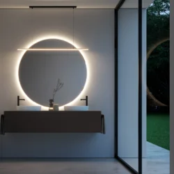 Specchio rotondo Lap retroilluminato  - Ideagroup