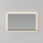 Specchio rettangolare Tecnica-Up retroilluminato con telaio in alluminio e luce integrata  - Ideagroup