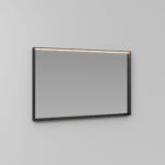 Specchio rettangolare Tecnica con telaio in alluminio e luce integrata  - Ideagroup