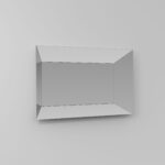 Specchio rettangolare Trapezio con telaio in alluminio  - Ideagroup