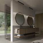 Specchio decagonale Deka con telaio in alluminio  - Ideagroup