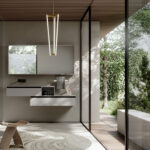 Specchio rettangolare Nest con cornice e illuminazione integrata  - Ideagroup