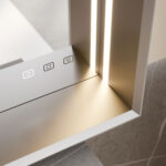 Specchio rettangolare Pigreco con telaio in alluminio e illuminazione integrata  - Ideagroup