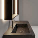 Specchio rettangolare Pigreco retroilluminato con telaio in alluminio e illuminazione integrata  - Ideagroup