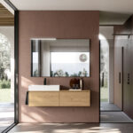 Specchio rettangolare SAT/SAL con telaio in alluminio e specchio ingranditore  - Ideagroup