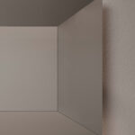 Specchio rettangolare Trapezio con telaio in alluminio  - Ideagroup