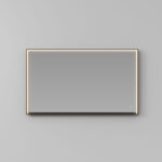 Specchio rettangolare Tecnica con telaio in alluminio e luce integrata  - Ideagroup