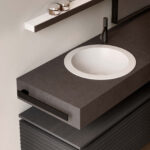 Lavabo Marea01 incasso soprapiano in ceramica  - Ideagroup