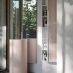 Lavabo Cilindro con foro rubinetto freestanding in cristalplant  - Ideagroup