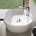 Lavabo Sindy ovale da appoggio in ceramica  - Ideagroup