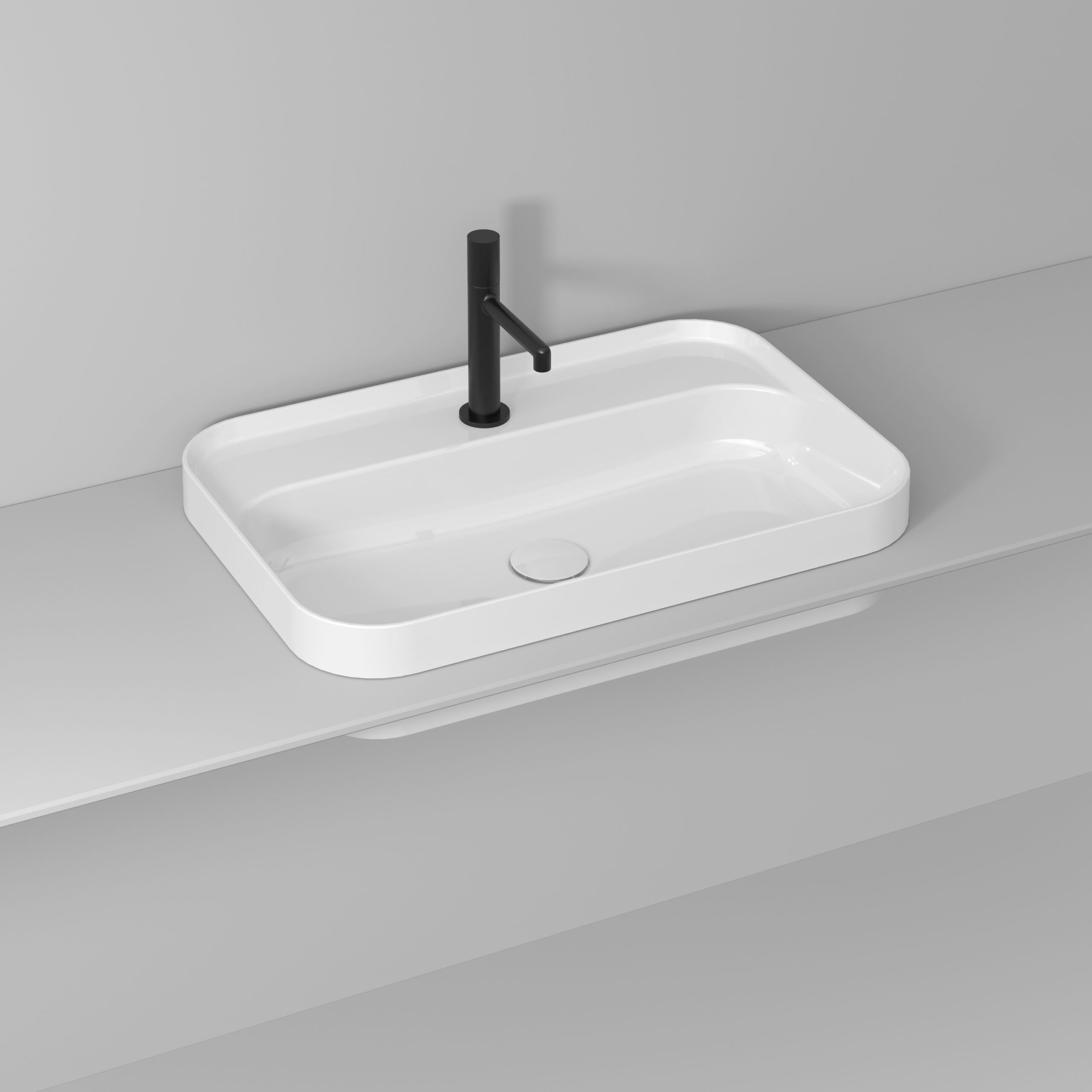 Lavabo Slim incasso soprapiano