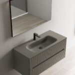 Specchio rettangolare Step con luce led superiore integrata  - Ideagroup