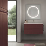 Specchio quadrato Style con serigrafia circolare luminosa  - Ideagroup