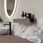 Mensola in alluminio Mal con/senza portasalviette  - Ideagroup