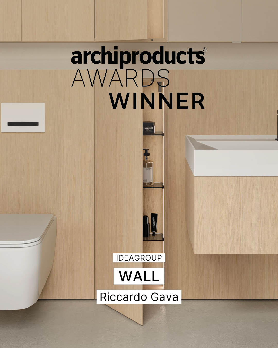 Il sistema d’arredo Wall è stato premiato agli Archiproducts Design Awards 2024