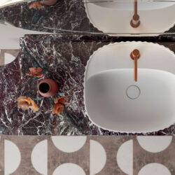 Lavabo Giove04 da appoggio in Cristalplant  - Ideagroup