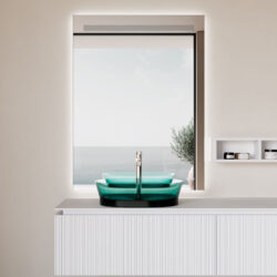 Lavabo rettangolare Habe in Khromalite  - Ideagroup