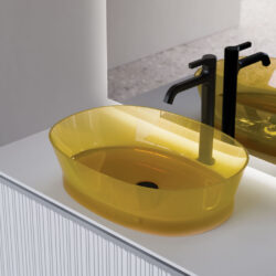 Lavabo rettangolare Habe in Khromalite  - Ideagroup